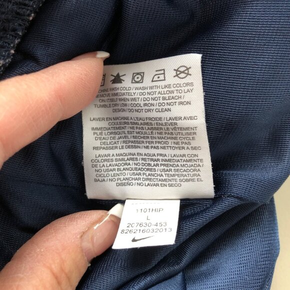 Nike Basketball Shorts Mens Size Large Navy Blue Gym Athletic Athleisure - Picture 8 of 9